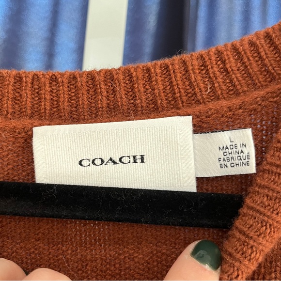 Coach cashmere and wool soft sweater size L - Picture 4 of 4